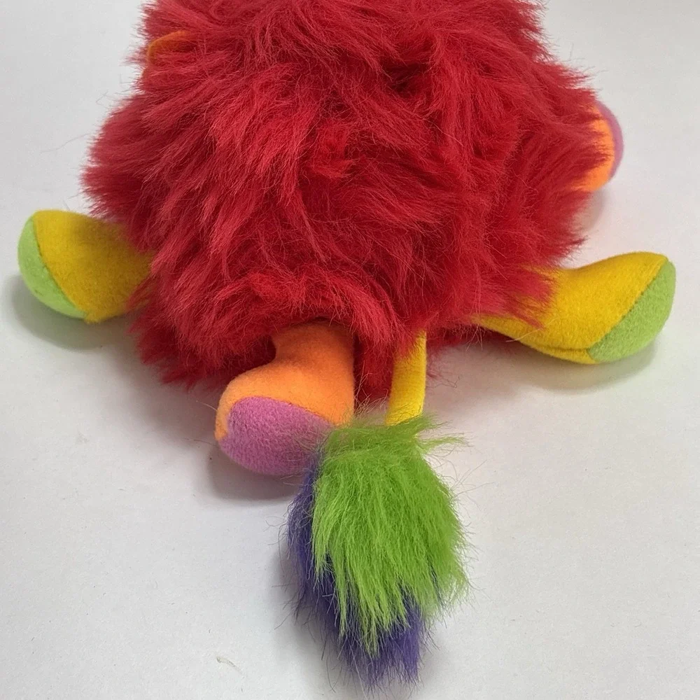Vintage 1986 Mattel Popples Red Yellow Puffling Plush Stuffed Toy With Tags!